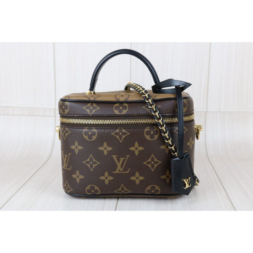 Include Entrupy Certificate of Authenticity｜Very Good ( Rank A)｜ Louis Vuitton Monogram Vanity Handbag Shoulder Bag IC Chips Model｜S26051106