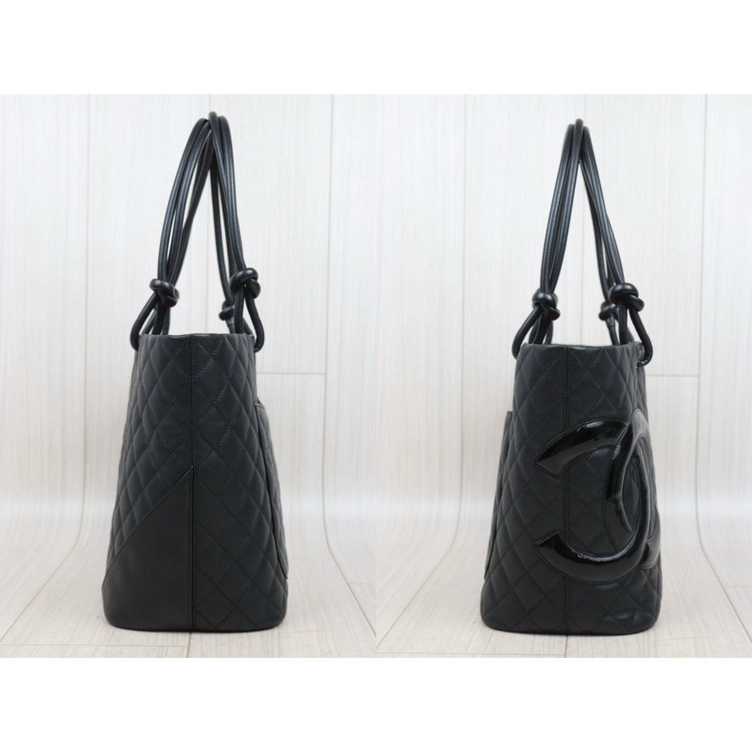 Very Good ( Rank A)｜ CHANEL Cambon Calf Leather So Black ToteBag Made In 2011Year｜P25082710