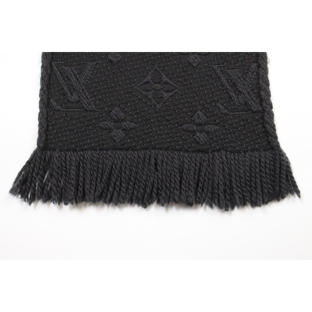 Very Good ( Rank A) ｜LV Monogram Escharpe Logomania Black Scarf｜26021304