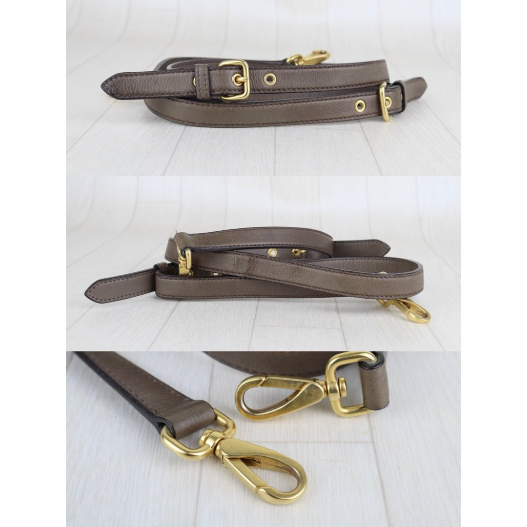 Fair ( Rank B)｜MiuMiu Calf Skin Handbag Shoulder Bag Grey Brown ｜H25063010