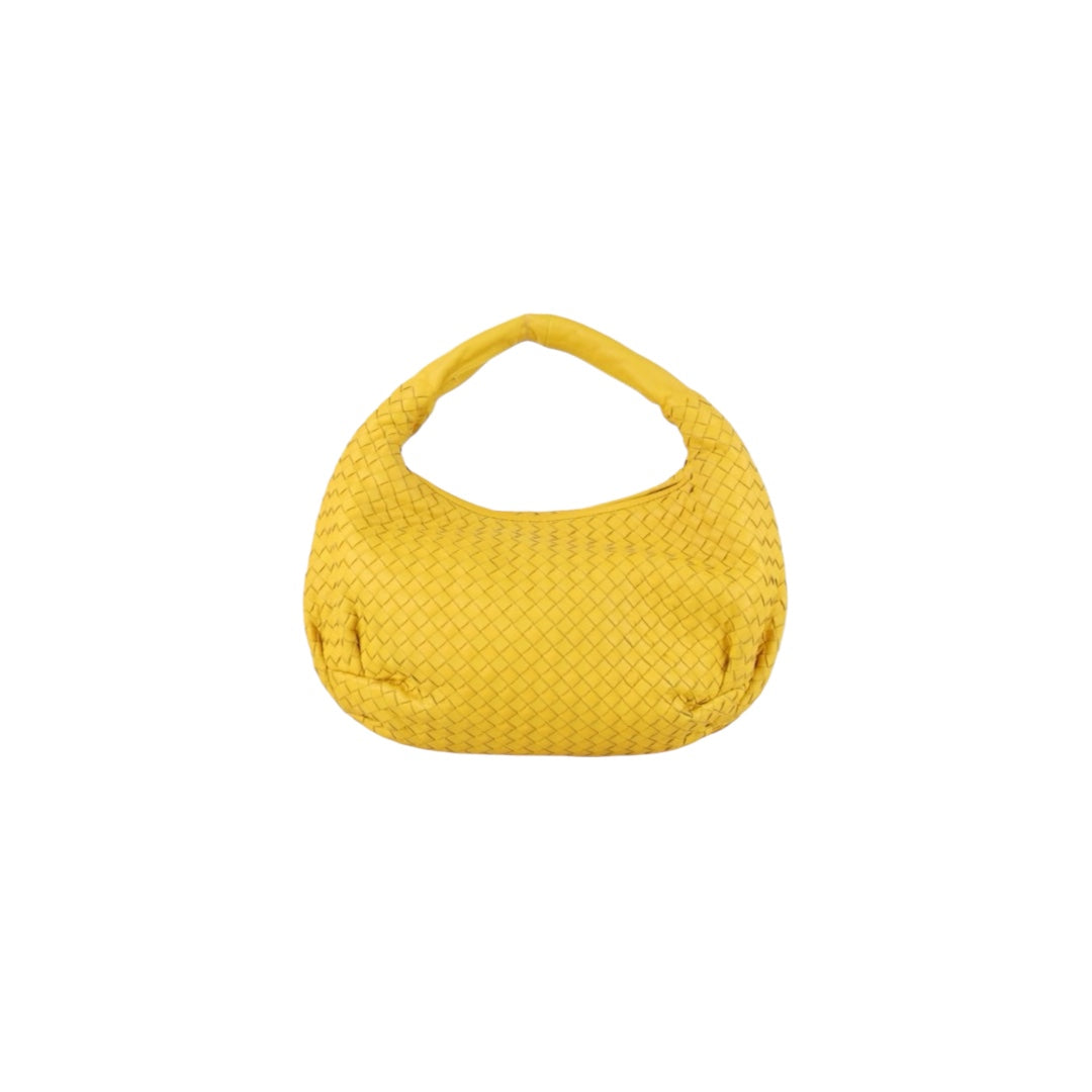Good ( Rank AB)｜ Bottega Veneta Lamb Skin Braid Hobo Shoulder Bag Yellow｜S25103001