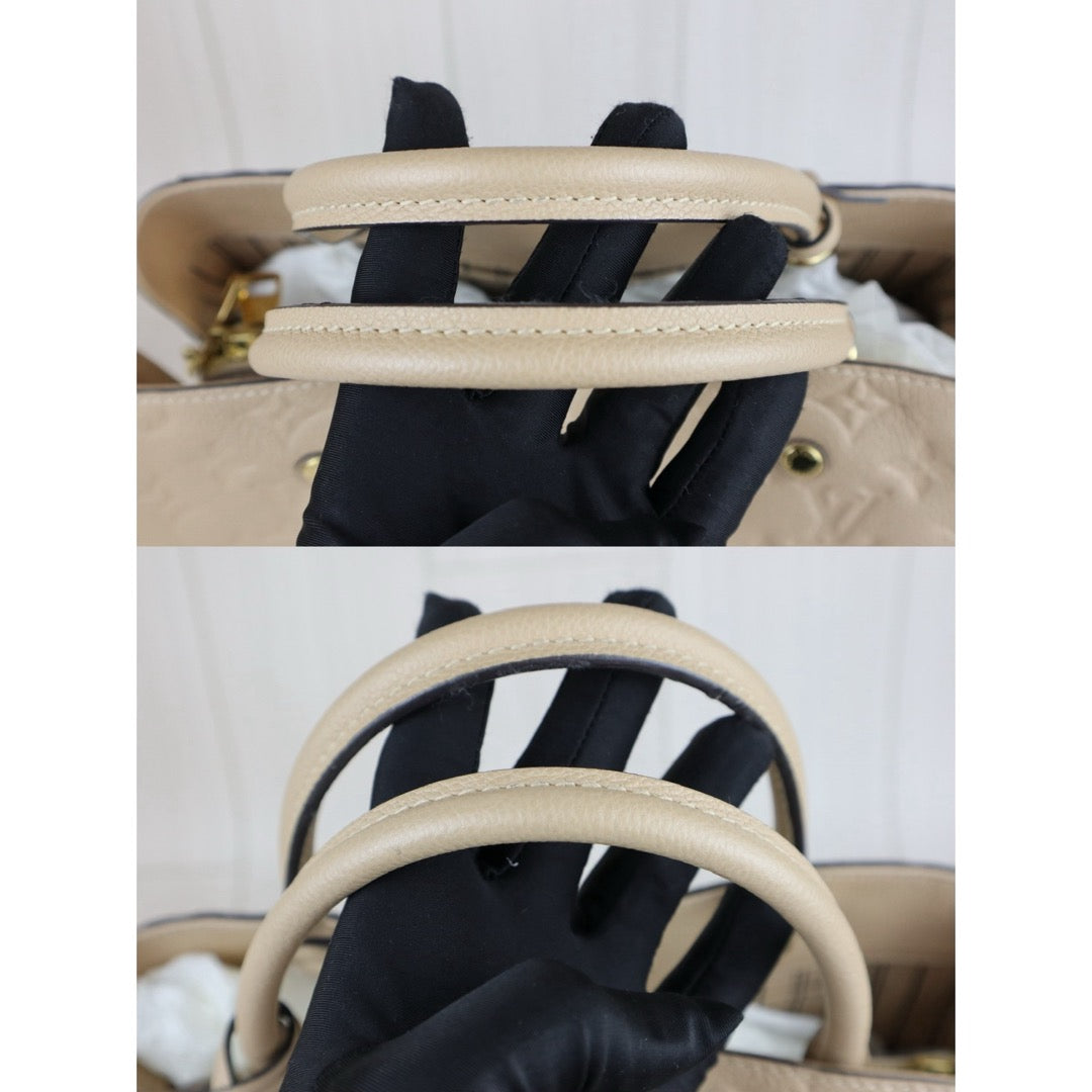 Very Good ( Rank A) ｜LV Monogram Montaigne BB Hand Bag Shoulder Bag Beige Pink｜W25062901