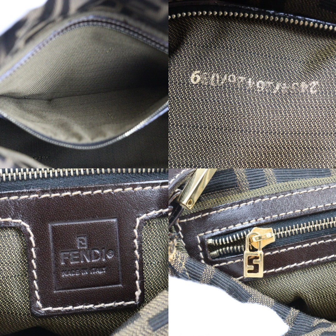 Rank A｜ FENDI Zucca Mamma Baguette Shoulder Bag Gold Hardware｜24031806