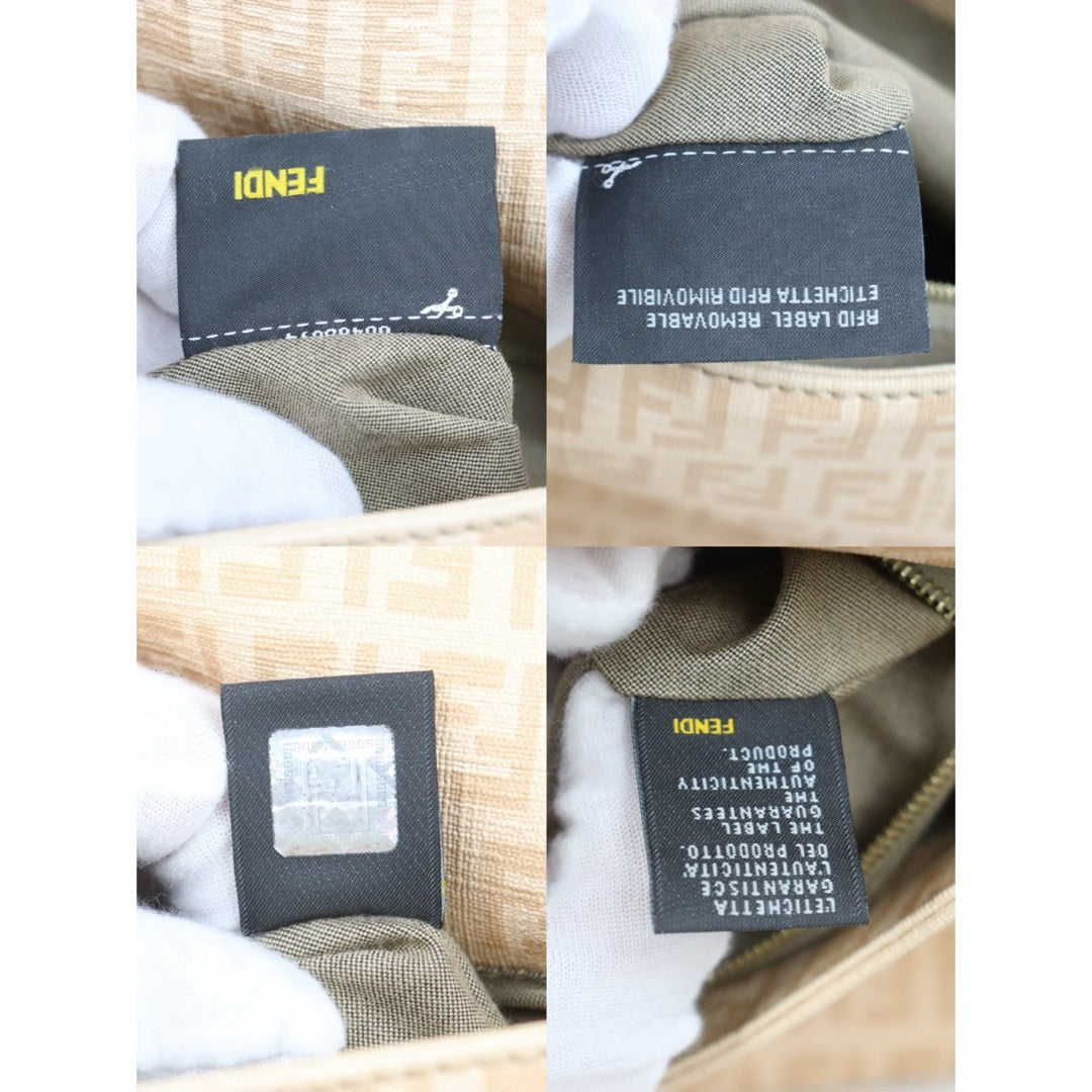 Include Entrupy Certificate of Authenticity｜Good ( Rank AB)｜ FENDI Zucca Mamma PVC Baguette Shoulder Bag Pink｜26012207