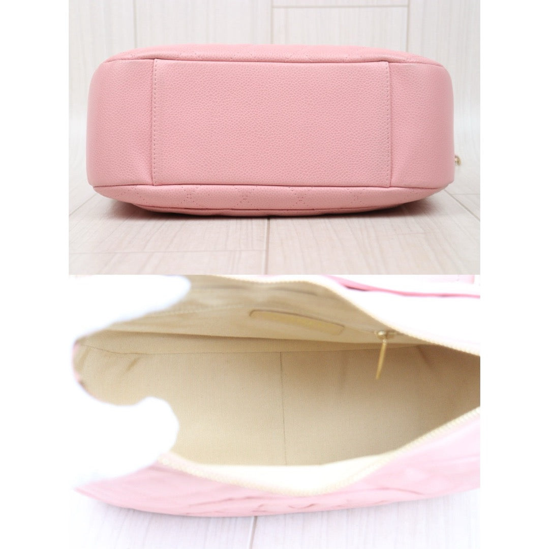 Very Good ( Rank A)｜ CHANEL Half Moon Shoulder Bag Pink Made In 2003-2004 Year ｜V24122602