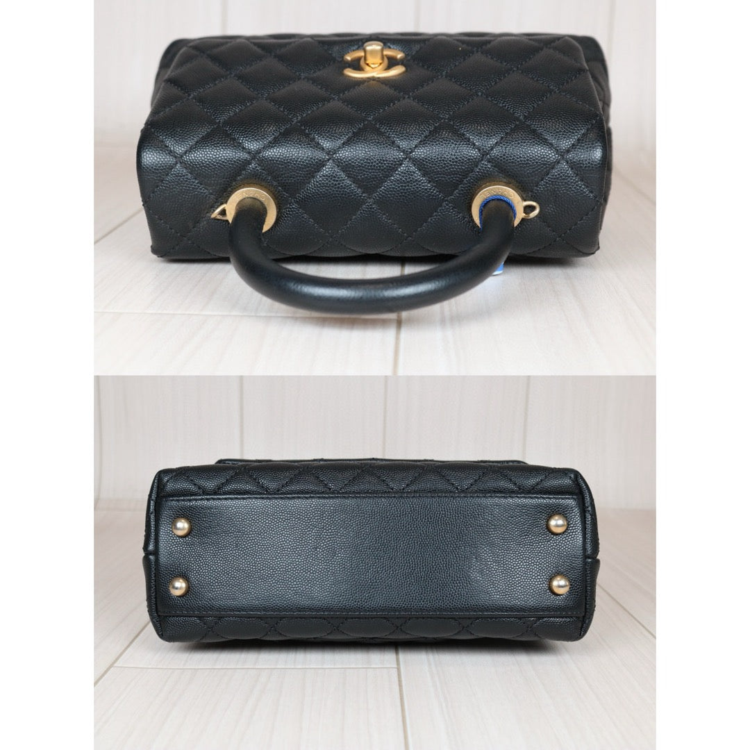 Very Good ( Rank A)｜CHANEL Caviar Skin COCO Hand bag Small Black  Made In 2018Year｜S24073001