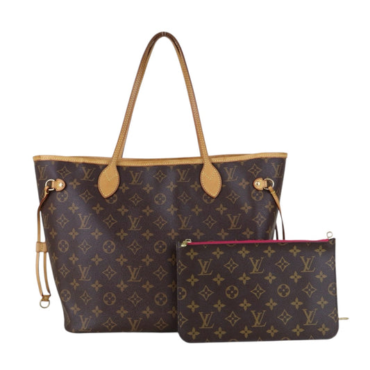 Include Entrupy Certificate of Authenticity｜Good ( Rank AB)｜Louis Vuitton Monogram Neverful MM ShoulderBag With Pouch｜S26053005