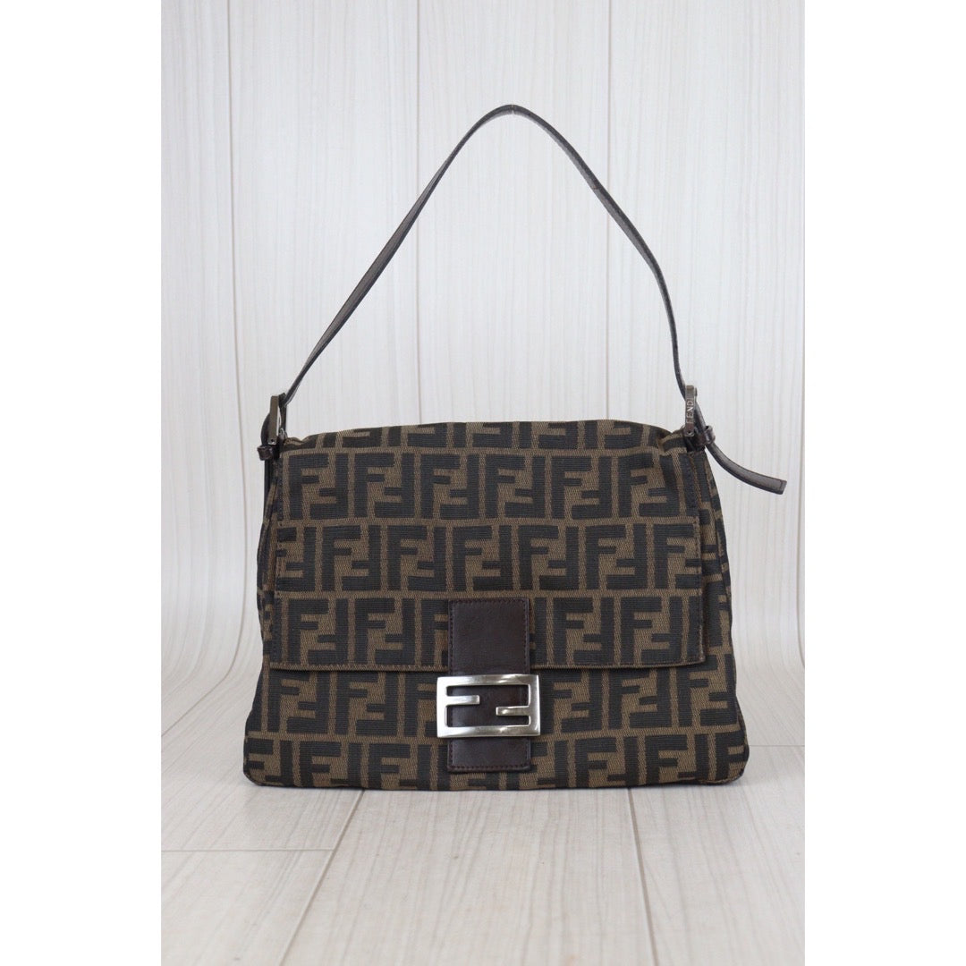 Rank A｜ FENDI Zucca Mamma Baguette Shoulder Bag ｜23092804