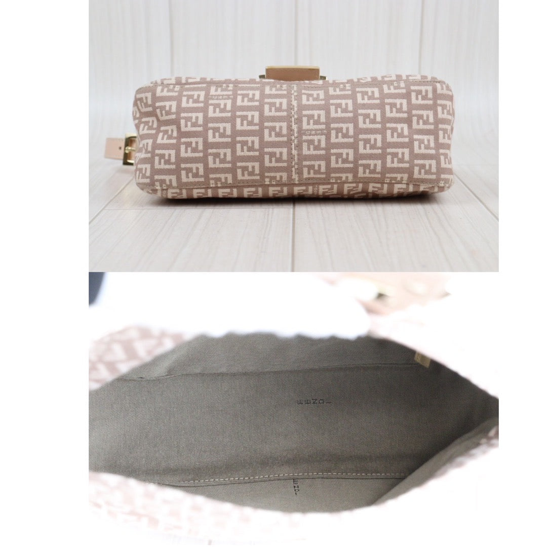 Rank A ｜ FENDI Zucca Mamma Shoulder Bag Pink｜24011825