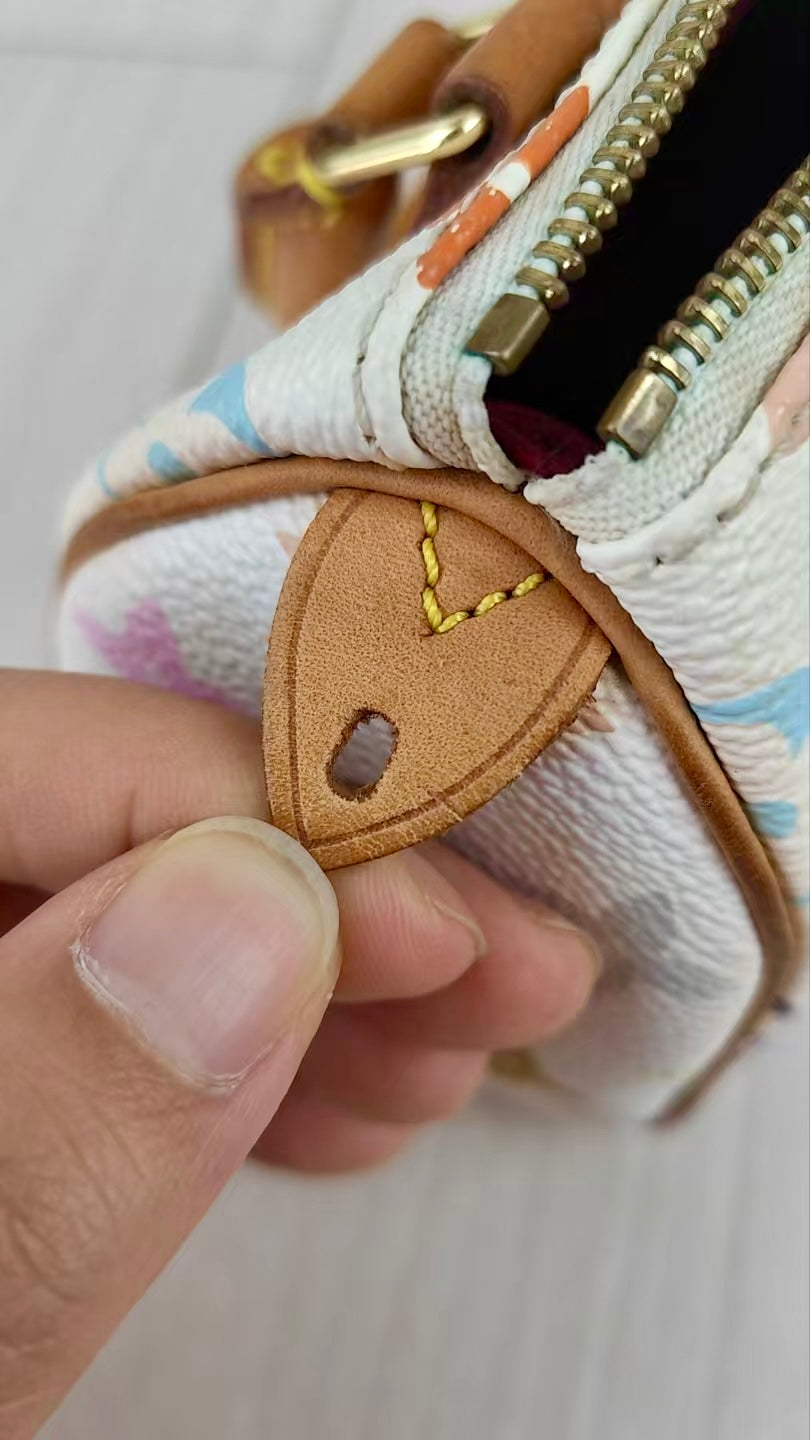 LV Multi Monogram Mini Speedy White Handbag