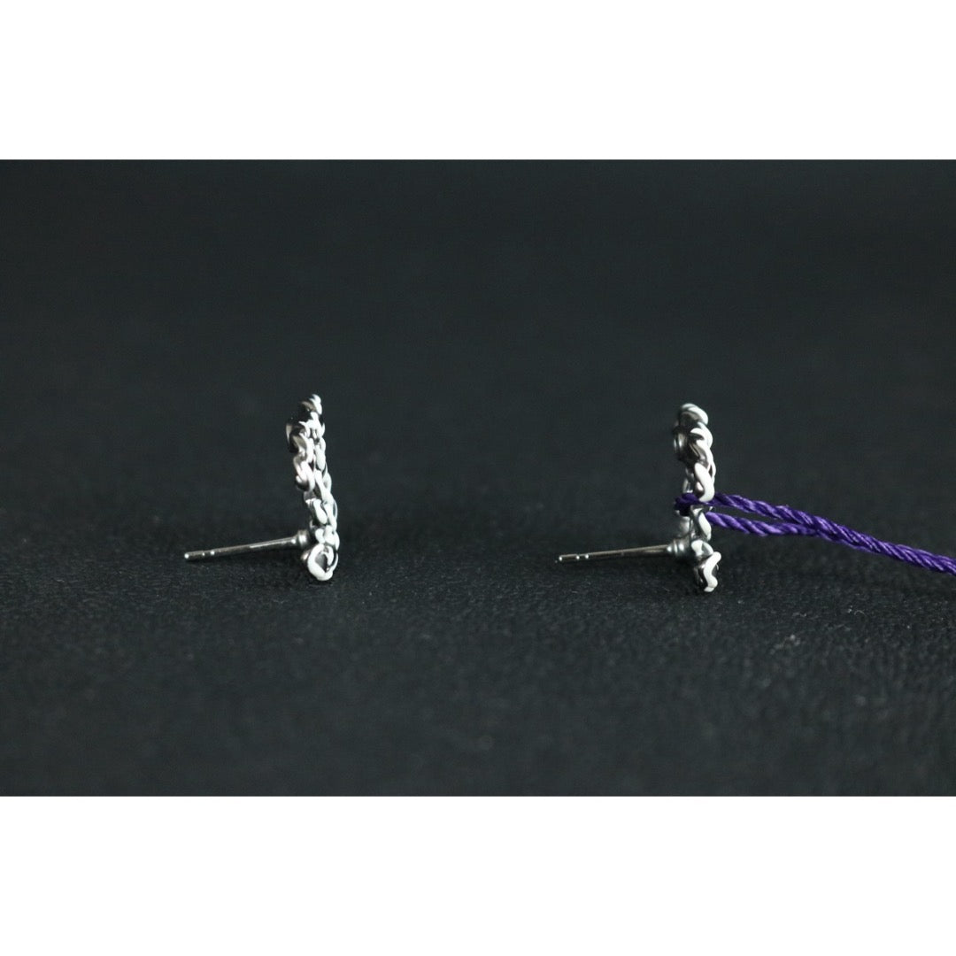 Include Authentic Detective Certificate of Authenticity｜Very Good ( Rank A) ｜ CHANEL A22P Coco Mark  White Enamel Earrings Made In 2022Year ｜S26013102