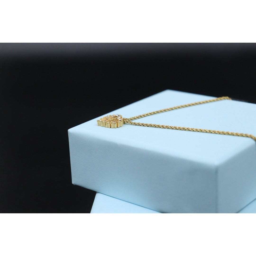 Good ( Rank AB) ｜ Dior Heart Rhinestone Necklace ｜V25110615