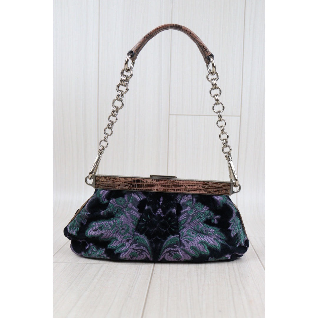 Rank A ｜ PRADA Embroidery Lizart  Black｜Q24021530