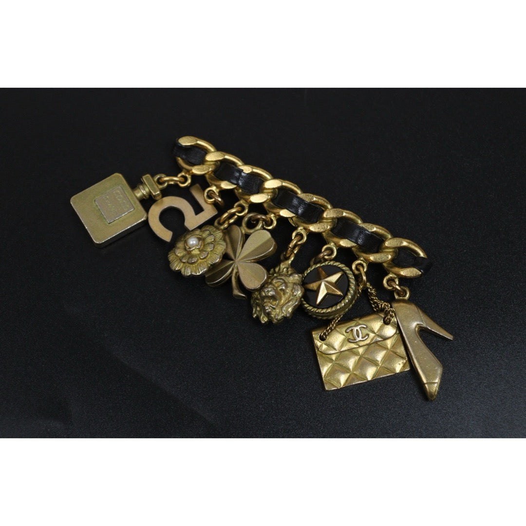 Include Authentic Detective Certificate of Authenticity｜Good ( Rank AB)｜ CHANEL Icon Chain Motif Vintage Classic Brooch ｜Y26040711