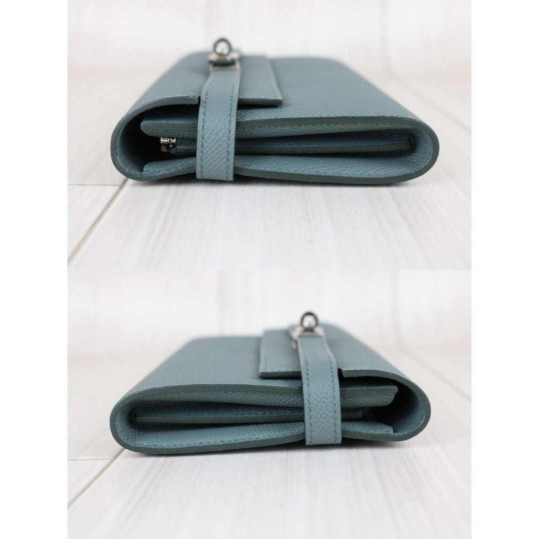 Include Entrupy Certificate of Authenticity｜Excellent（Rank SA)｜ HERMES Epson Kelly Long Wallet Vert Amande D Stamp Made In 2019Year｜X26041606