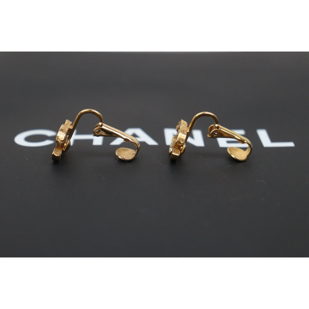 Include Authentic Detective Certificate of Authenticity｜Very Good ( Rank A) ｜CHANEL  COCO Mark Rhinestone Earrings ｜26070307