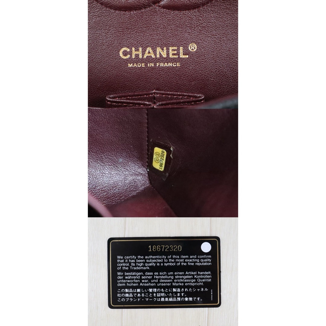 Include Entrupy Certificate of Authenticity｜Very Good ( Rank A)｜ CHANEL Caviar Skin Calf Leather Chain Double Flap 25 Shoulder Bag  Black Made In 2013-2014Year｜S26072602