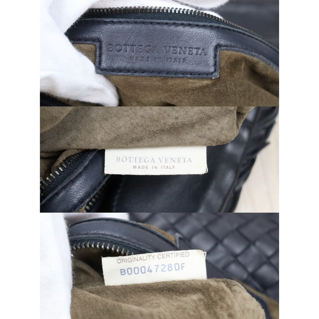 Very Good ( Rank A)｜ Bottega Veneta Lamb Skin Braid Shoulder Bag Blue｜S25033002