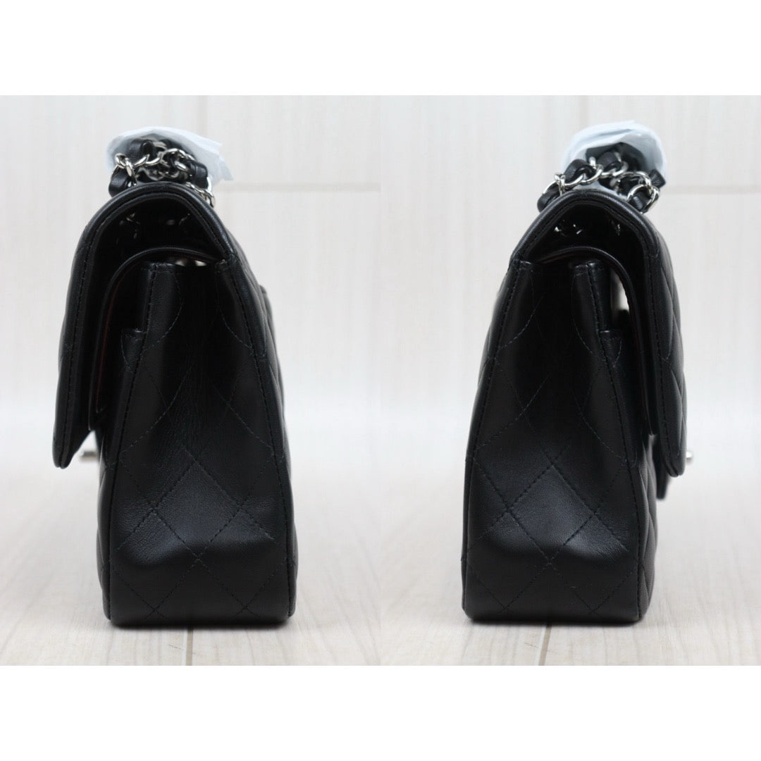 Excellent（Rank SA）｜ Full Set  CHANEL  Lamb Skin Matrasse Double Flap 25 Shoulder Bag Black Made In 2017Year｜S25071018