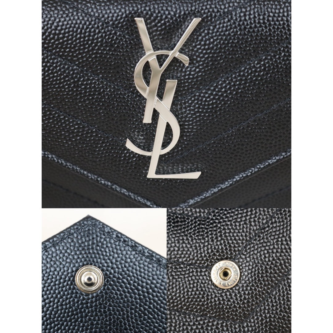 Include Entrupy Certificate of Authenticity｜Excellent（Rank SA）｜  Saint Laurent YSL Caviar Skin Calf Leather  Card Black｜S26042507
