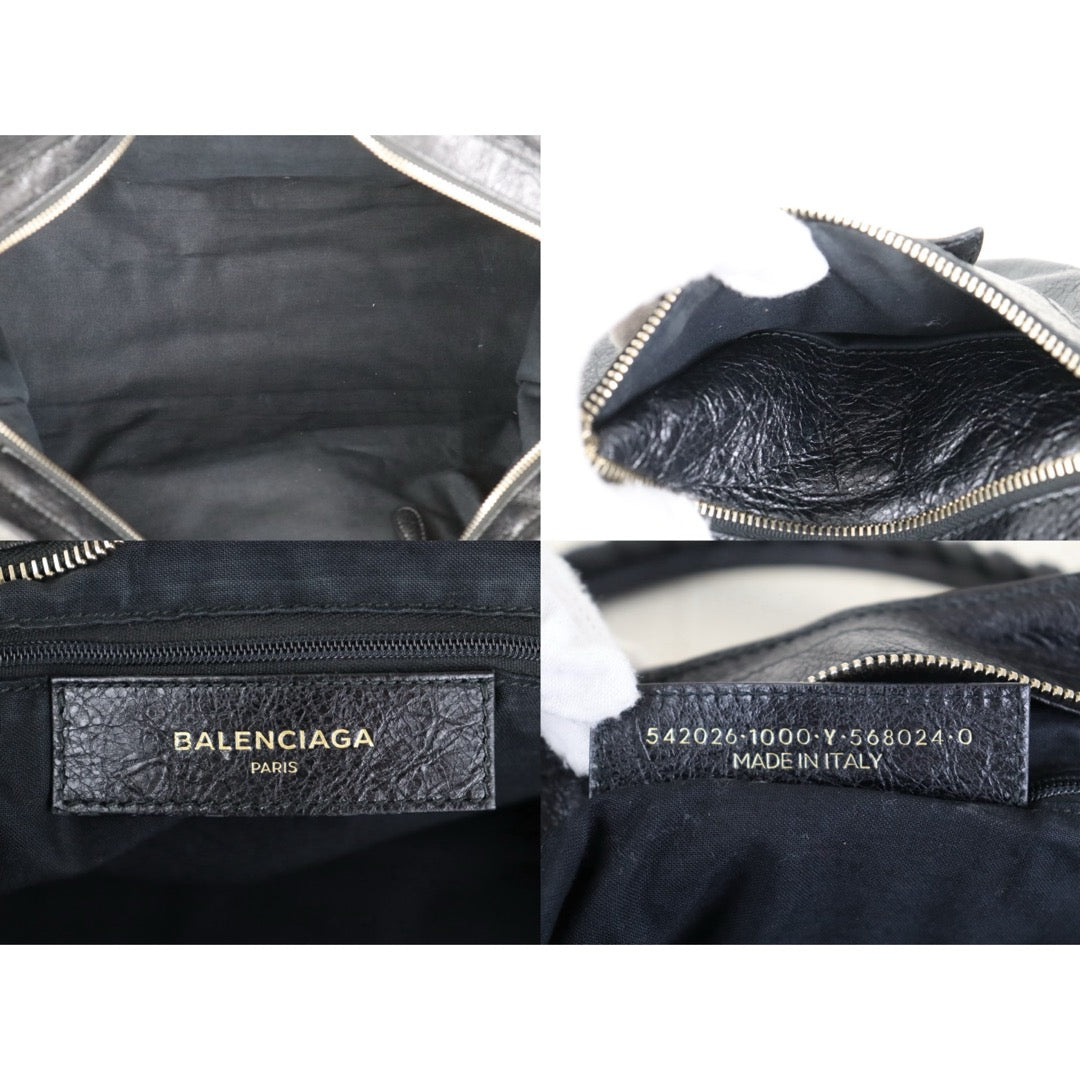Official price: ¥440,000 JPY Include Entrupy Certificate of Authenticity｜Very Good ( Rank A)｜Balenciaga Chevre Leather Gaint Classic City Medium Black HandBag Shoulder Bag ｜Z26100207