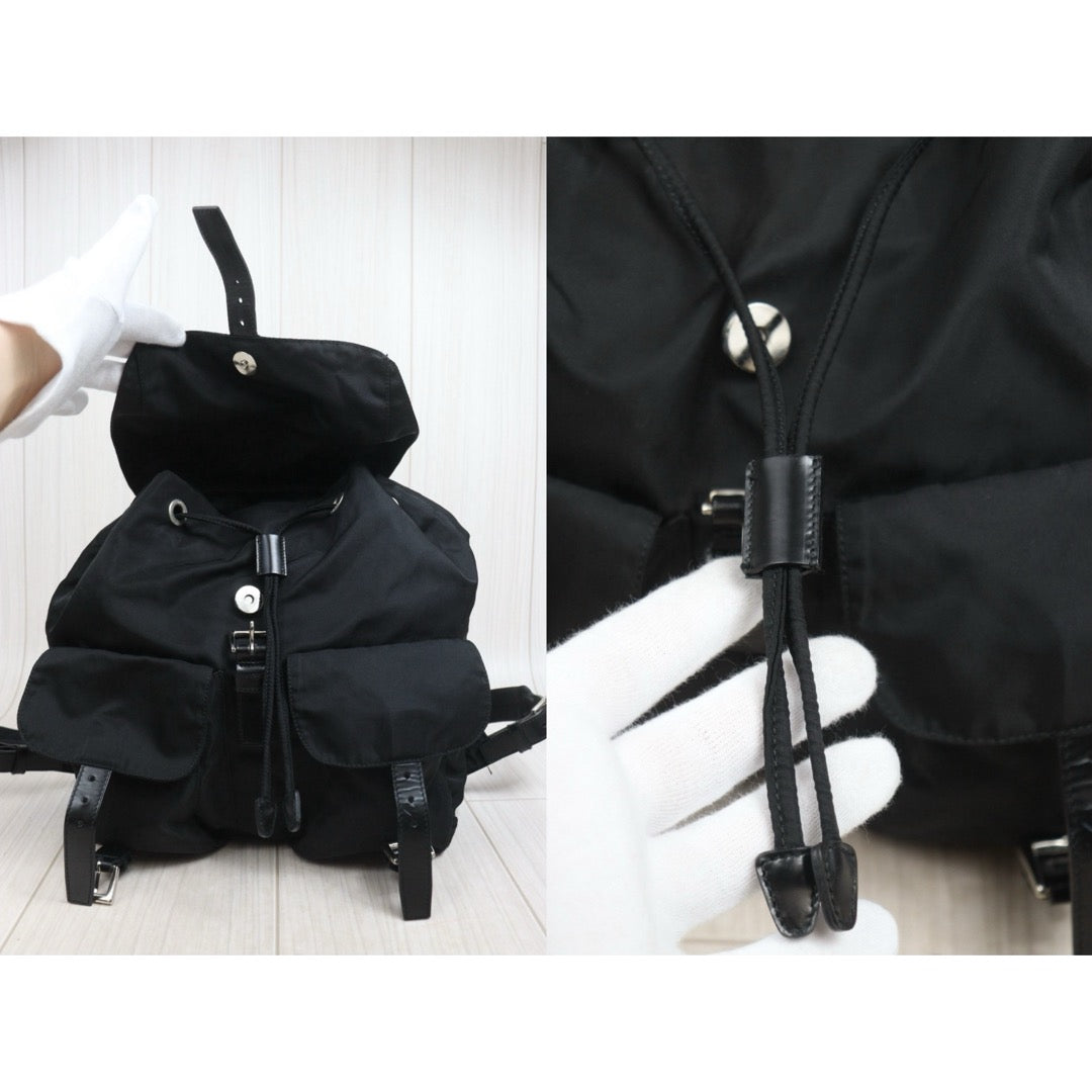 Include Entrupy Certificate of Authenticity｜Very Good ( Rank A) ｜Prada  Nylon Black Backpack Medium｜26070201
