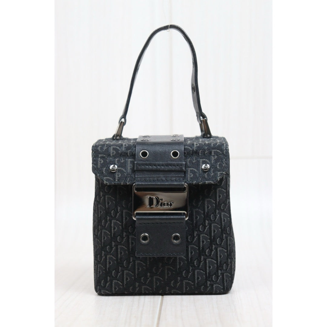 Include Entrupy Certificate of Authenticity｜Good ( Rank AB)｜ Dior Trotter Black Hand Bag ｜26061602