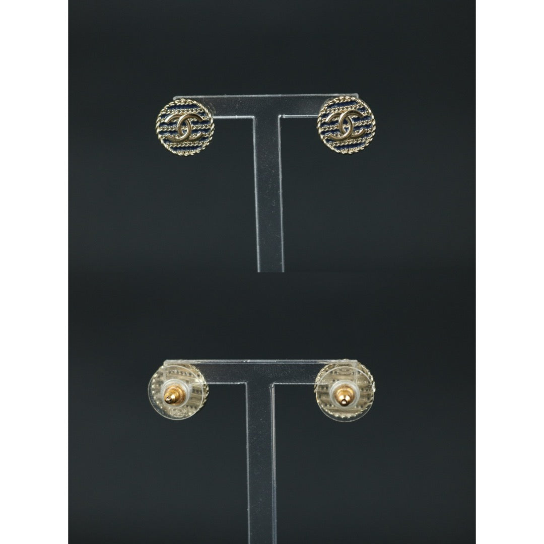 Include Authentic Detective Certificate of Authenticity｜Very Good ( Rank A) ｜CHANEL F19C Coco Mark Cruise Collection Earrings Made In 2019 Year ｜Z26091603
