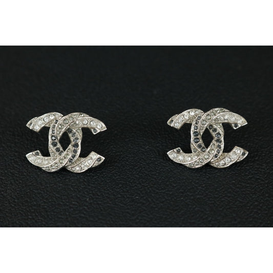 Include Authentic Detective Certificate of Authenticity｜Very Good ( Rank A) ｜CHANEL B17V COCO Mark Rhinestone Earrings Made In 2017Year｜S26040809