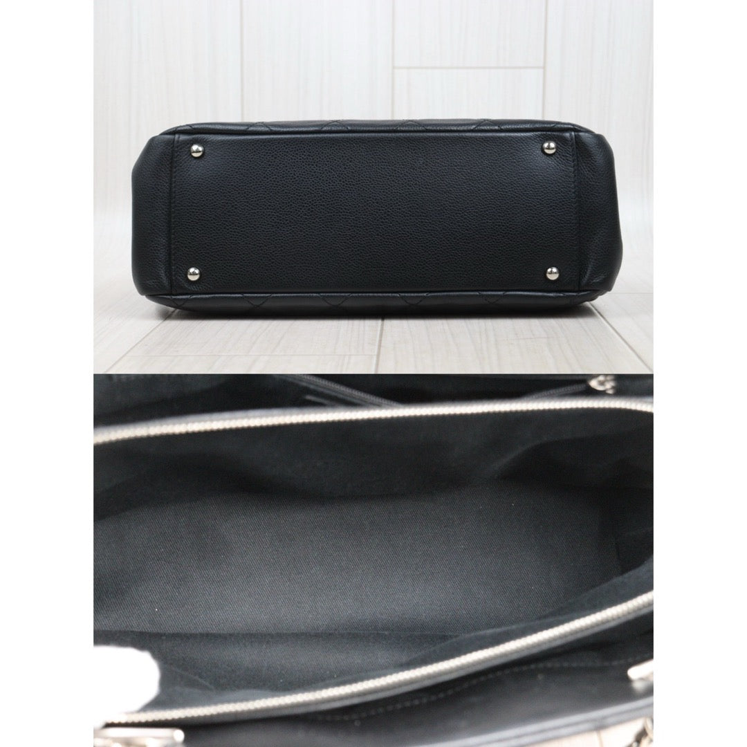 Very Good ( Rank A)｜ CHANEL Matrasse Chain Tote Bag Caviar Skin Black  Made In 2012-2013 Year｜S25071001