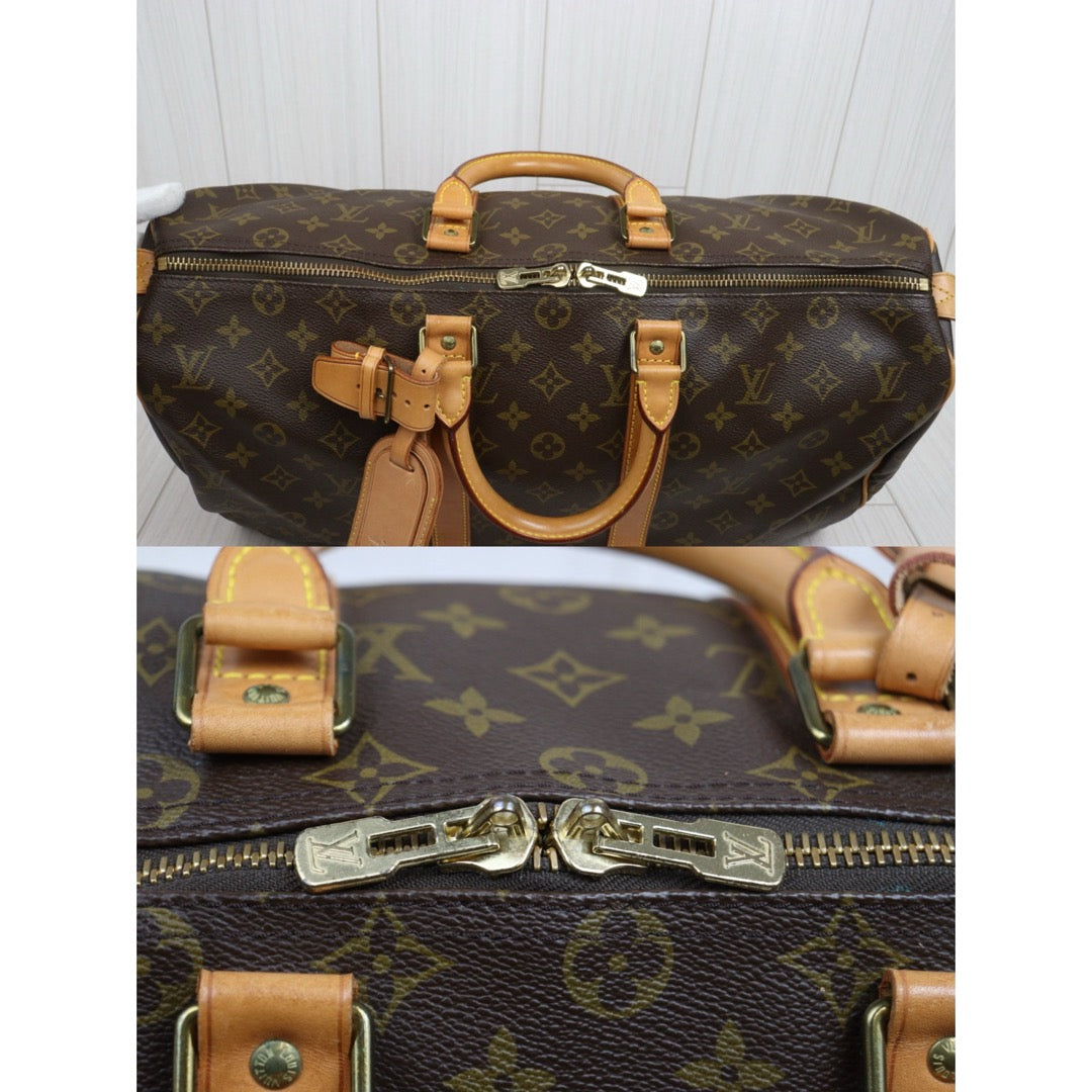 Include Entrupy Certificate of Authenticity｜Good ( Rank AB) ｜ Louis Vuitton Monogram Keepall Bandouliere 45 Handbag｜26031607