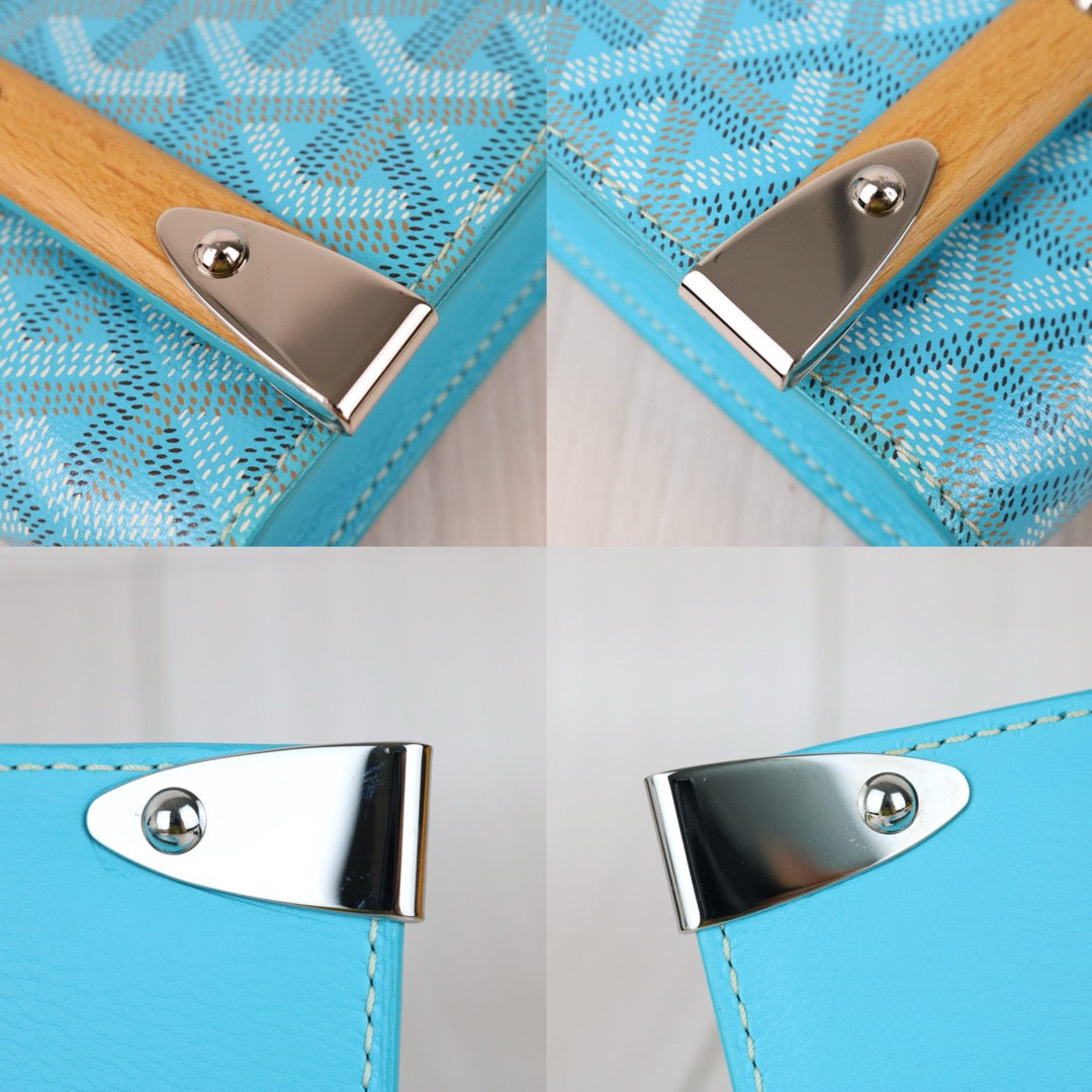 Include Entrupy Certificate of Authenticity｜Very Good ( Rank A) ｜ Goyard Monte-Carlo Blue WOC Shoulder Bag Limited Edition ｜X26051705