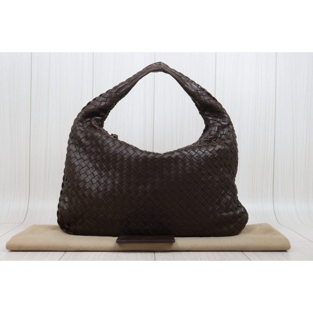 Good ( Rank AB)｜ Bottega Veneta Lamb Skin Braid Shoulder Bag Brown｜W25121609