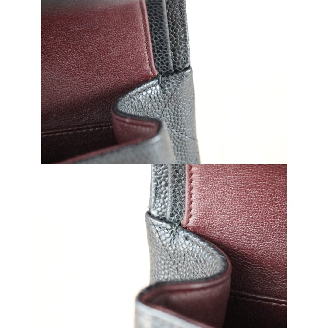 Very Good ( Rank A)｜Full Set CHANEL Matrasse Chain Caviar Skin Jumbo Black  Made In 2010-2011 Year｜S25121105