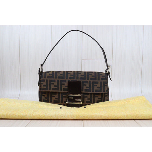 Rank A ｜ FENDI Zucca Mamma Baguette Shoulder Bag｜24030728