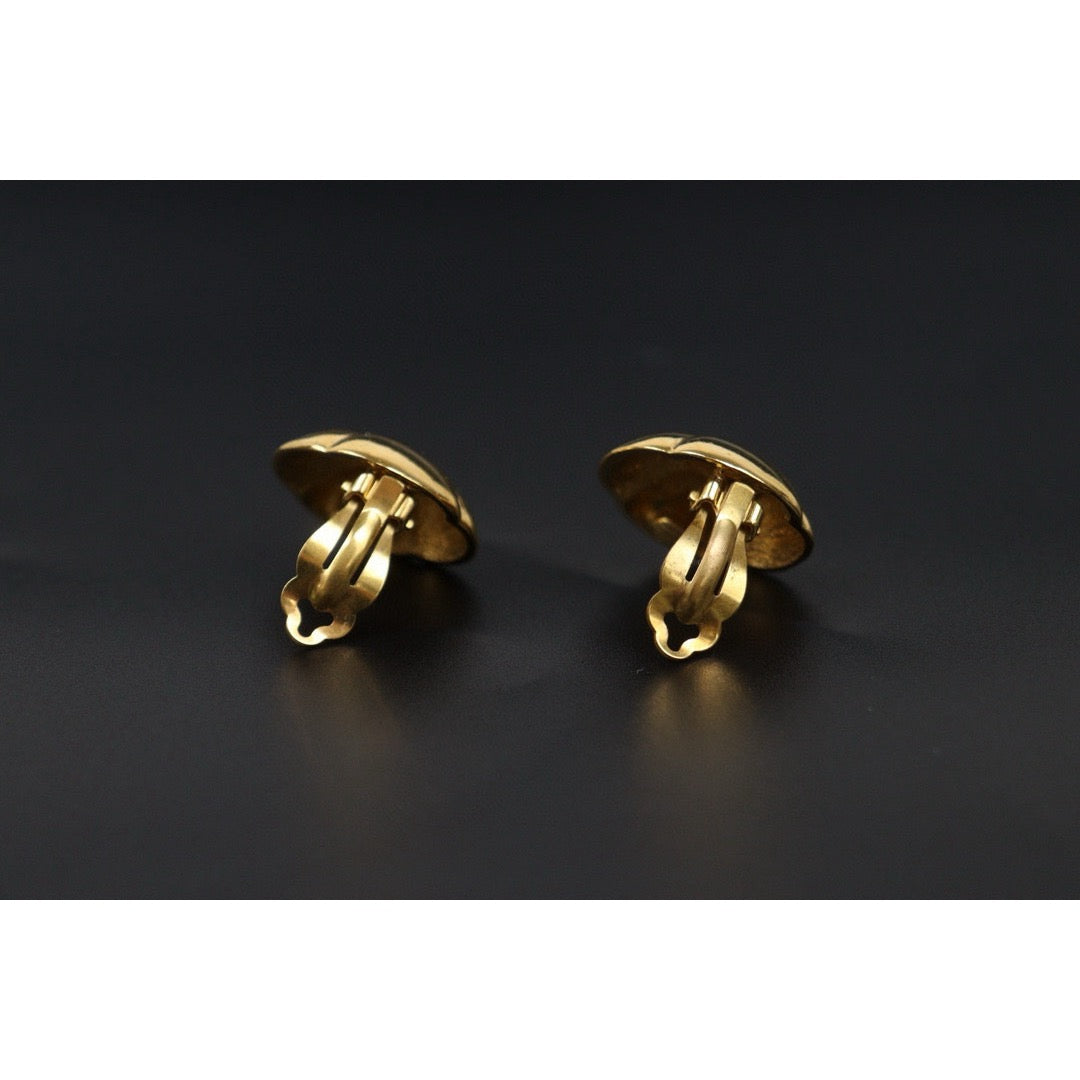 Very Good ( Rank A) ｜CHANEL Camellia Gold 24 Plated Earrings ｜S24112507