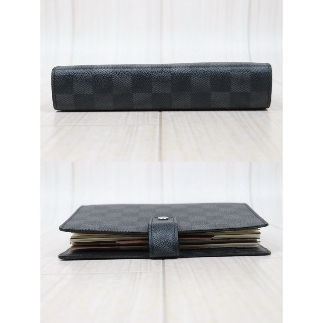 Very Good ( Rank A)｜ LV Monogram Medium Ring Agenda Cover Notebook Cover Black｜Q25021306