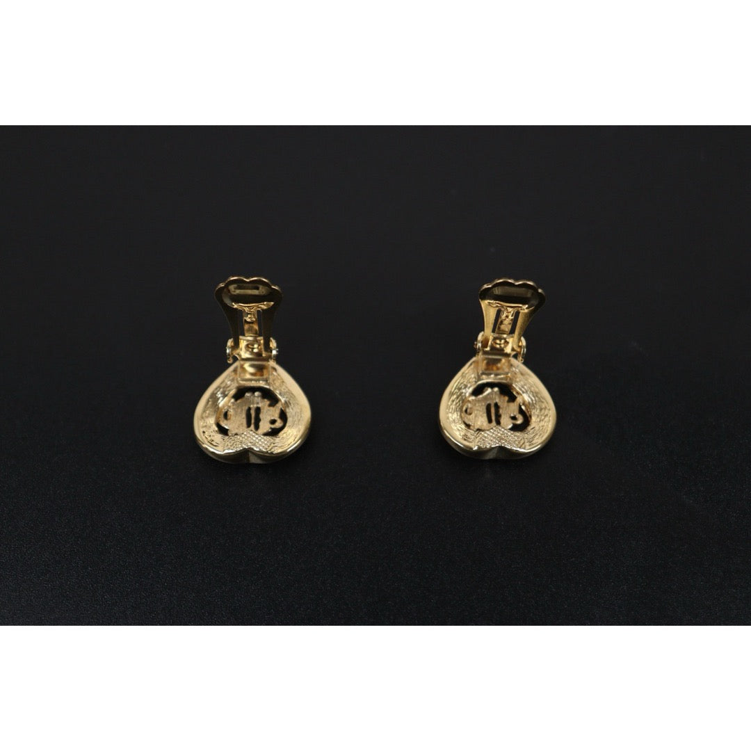 Very Good ( Rank A) ｜ Dior CD Heart Rhinestone Earring ｜V25121112