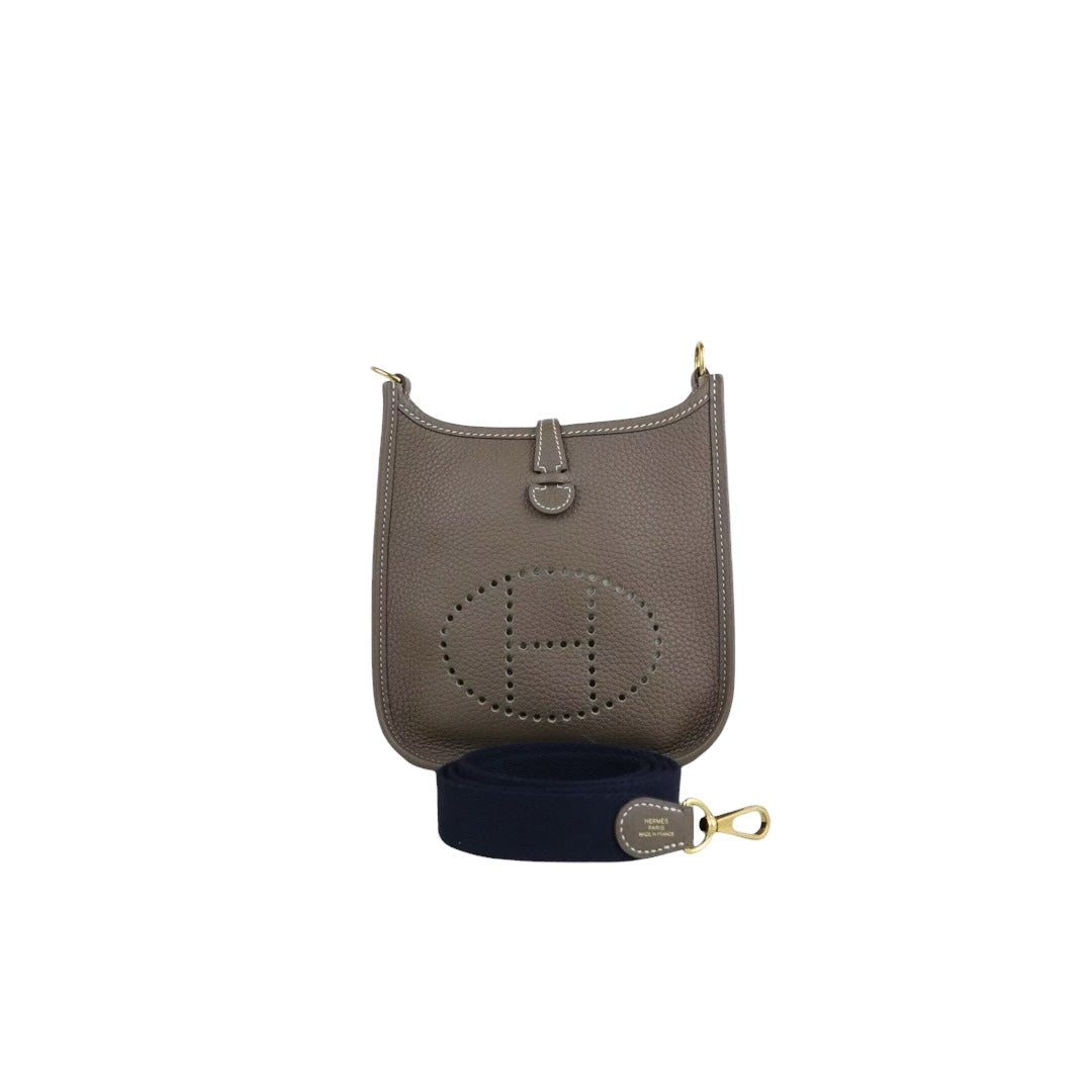 Very Good ( Rank A)｜ HERMES Mini Evelyn 16 Shoulder Bag  Etoupe Gray D Stamp Made In 2019 Year｜W25082901