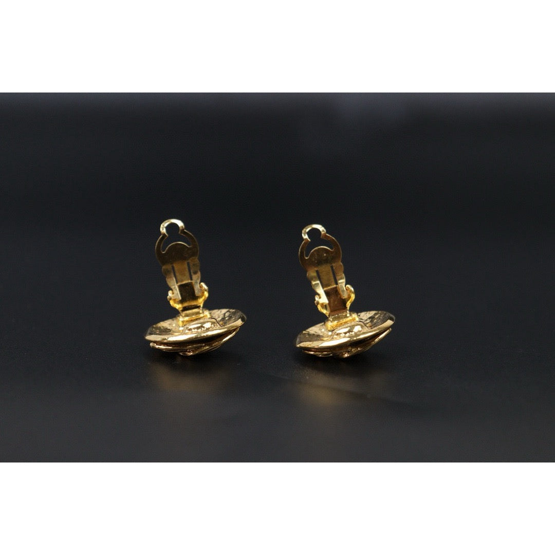 Very Good ( Rank A) ｜CHANEL Coco Mark Gold 24 Plated Earrings ｜S24112511