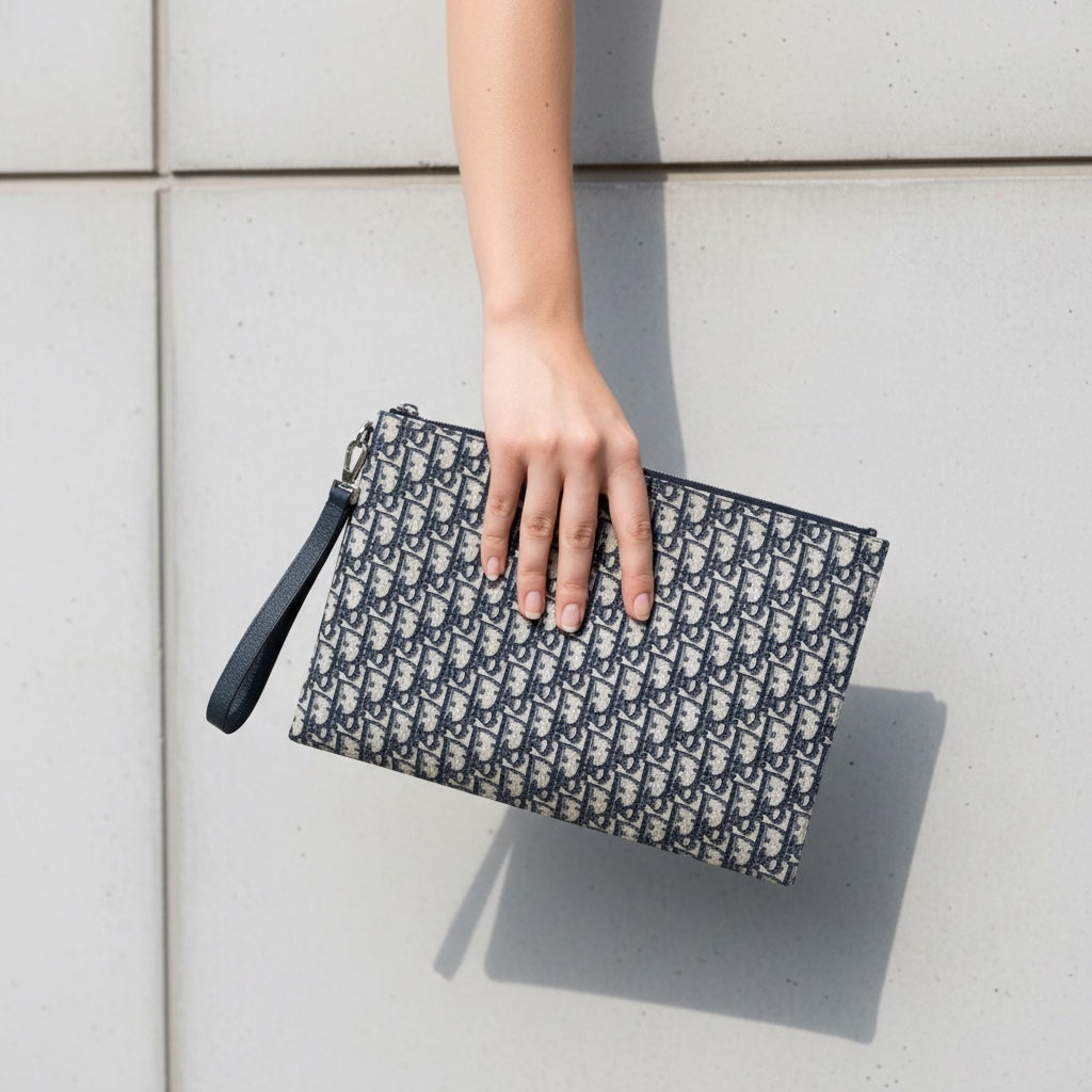Include Entrupy Certificate of Authenticity｜Very Good ( Rank A)｜ Dior  Montaigne Oblique Pouch Handbag 35｜S26052204