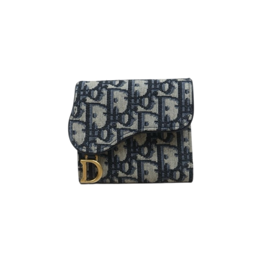 Include Entrupy Certificate of Authenticity｜Very Good ( Rank A)｜Dior Trotter Montaige  Oblique Saddle Lotus Wallet ｜26081807