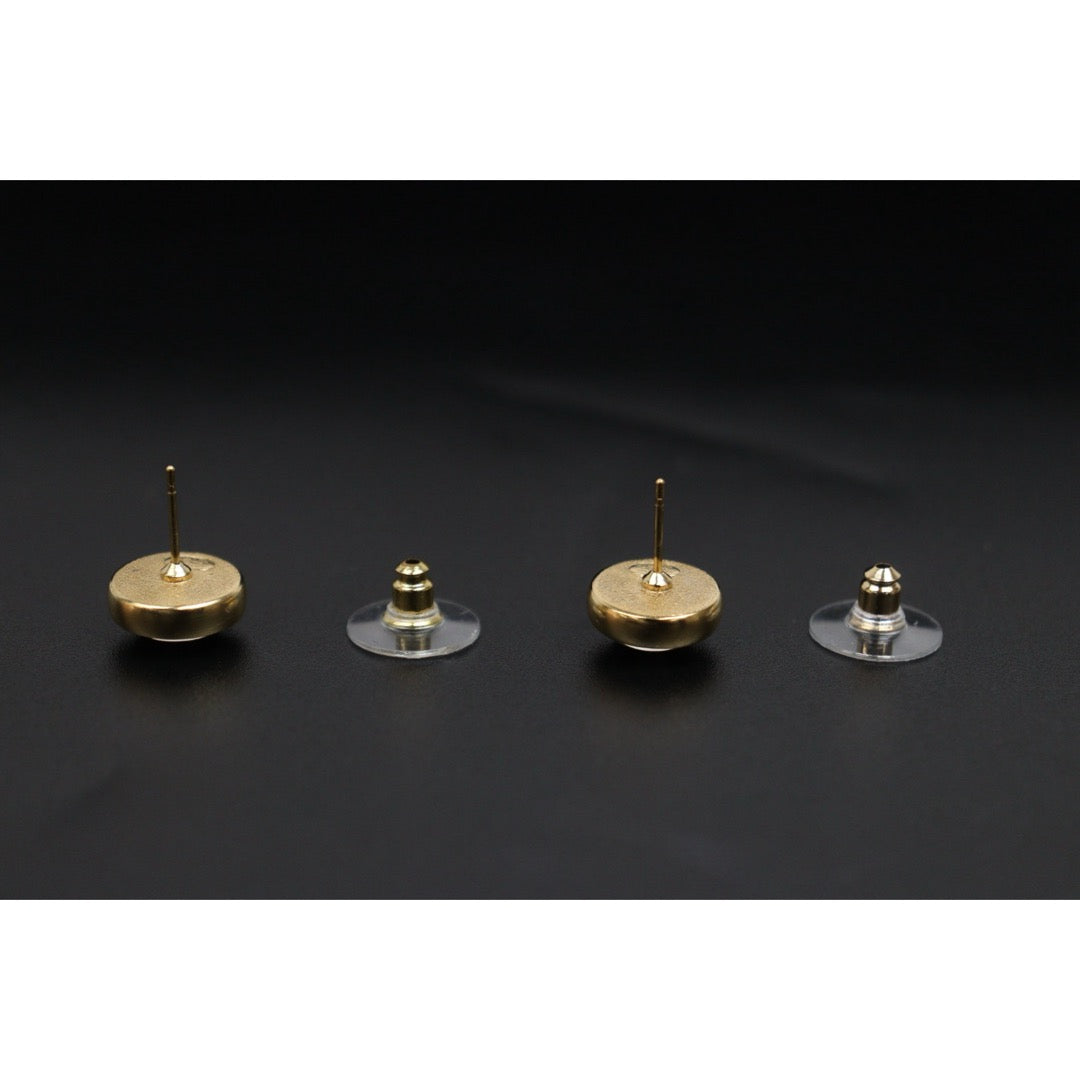 Include Authentic Detective Certificate of Authenticity｜Very Good ( Rank A) ｜CHANEL D20B COCO Mark Black Golden Rhinestone Earrings Made In 2020Year｜S26031027