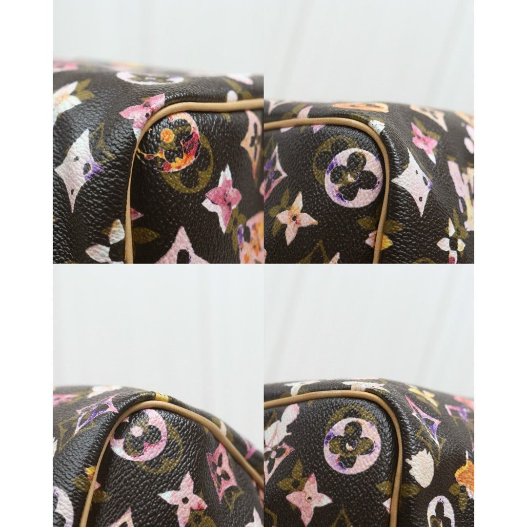 Include Entrupy Certificate of Authenticity｜Very Good ( Rank A)｜ Louis Vuitton Monogram Watercolor Speedy 35 Hand Bag Limited Edition｜S26080609