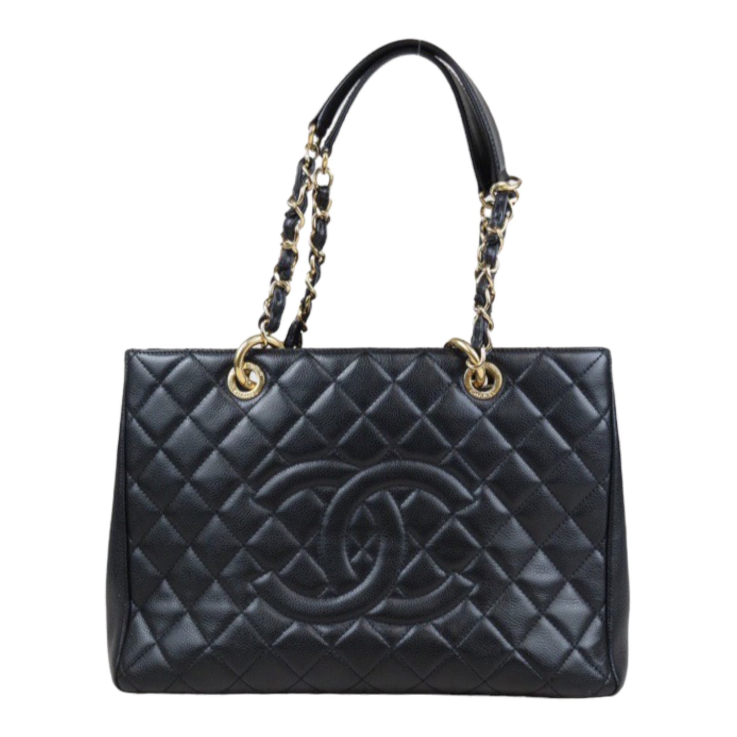 Rank A ｜ CHANEL Matrasse GST Chain Tote Bag Caviar Skin Black  Made In 2014 Year｜24012201