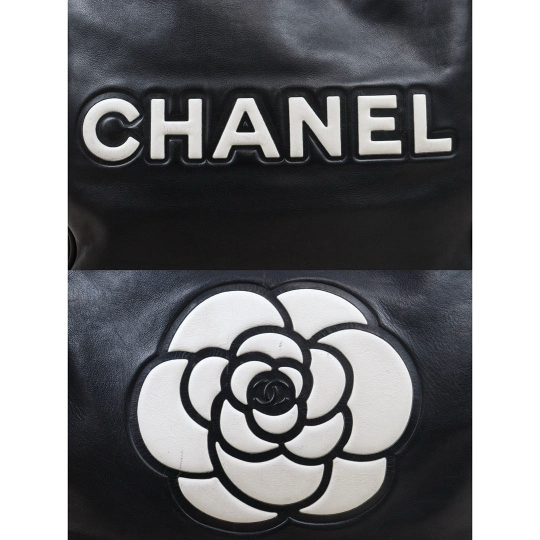 Good ( Rank AB) ｜ CHANEL Camellia Lamb Skin ToteBag GM Made In 2002～2003 Year ｜V24110750