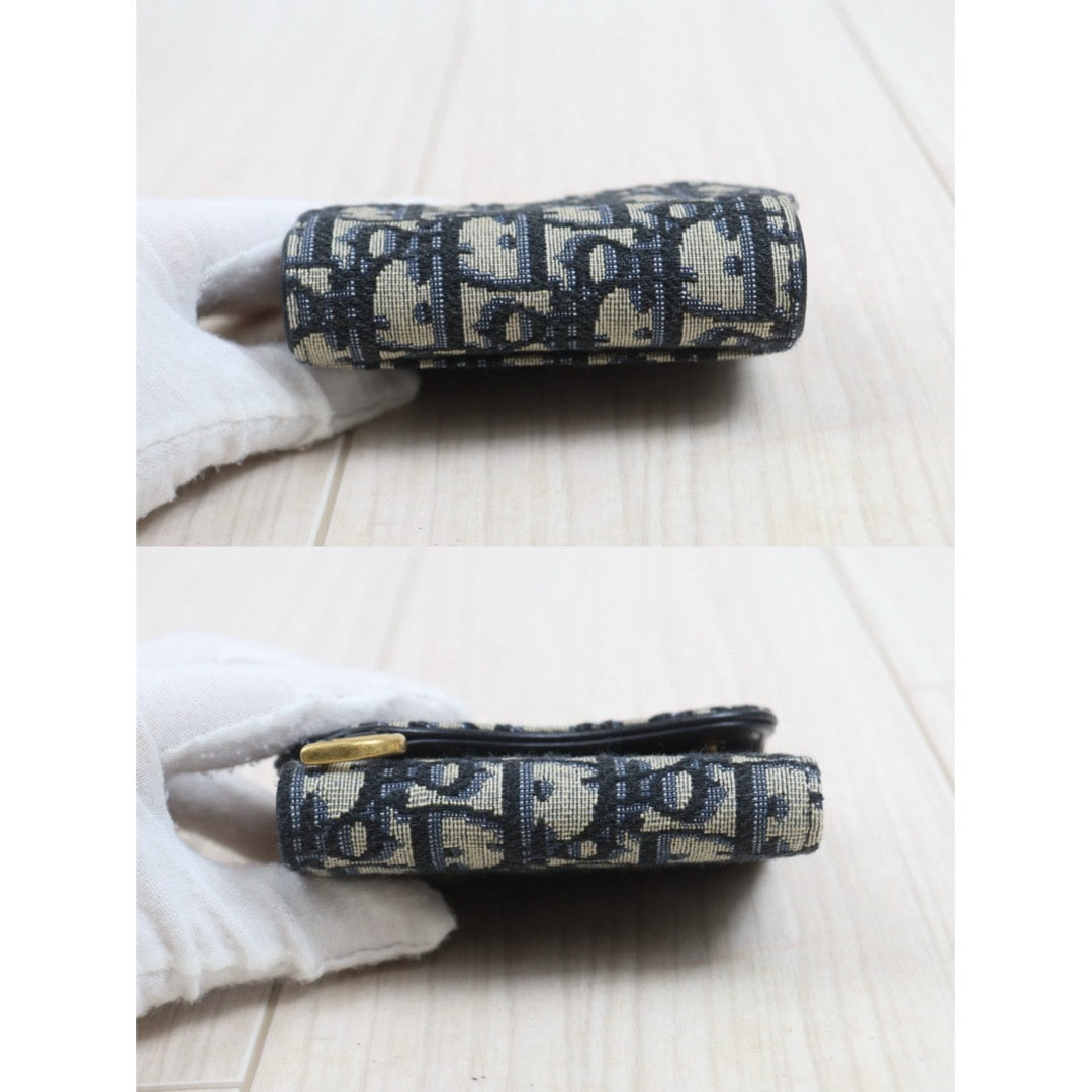Include Entrupy Certificate of Authenticity｜Very Good ( Rank A)｜Dior Trotter Montaige  Oblique Saddle Lotus Wallet ｜26092401
