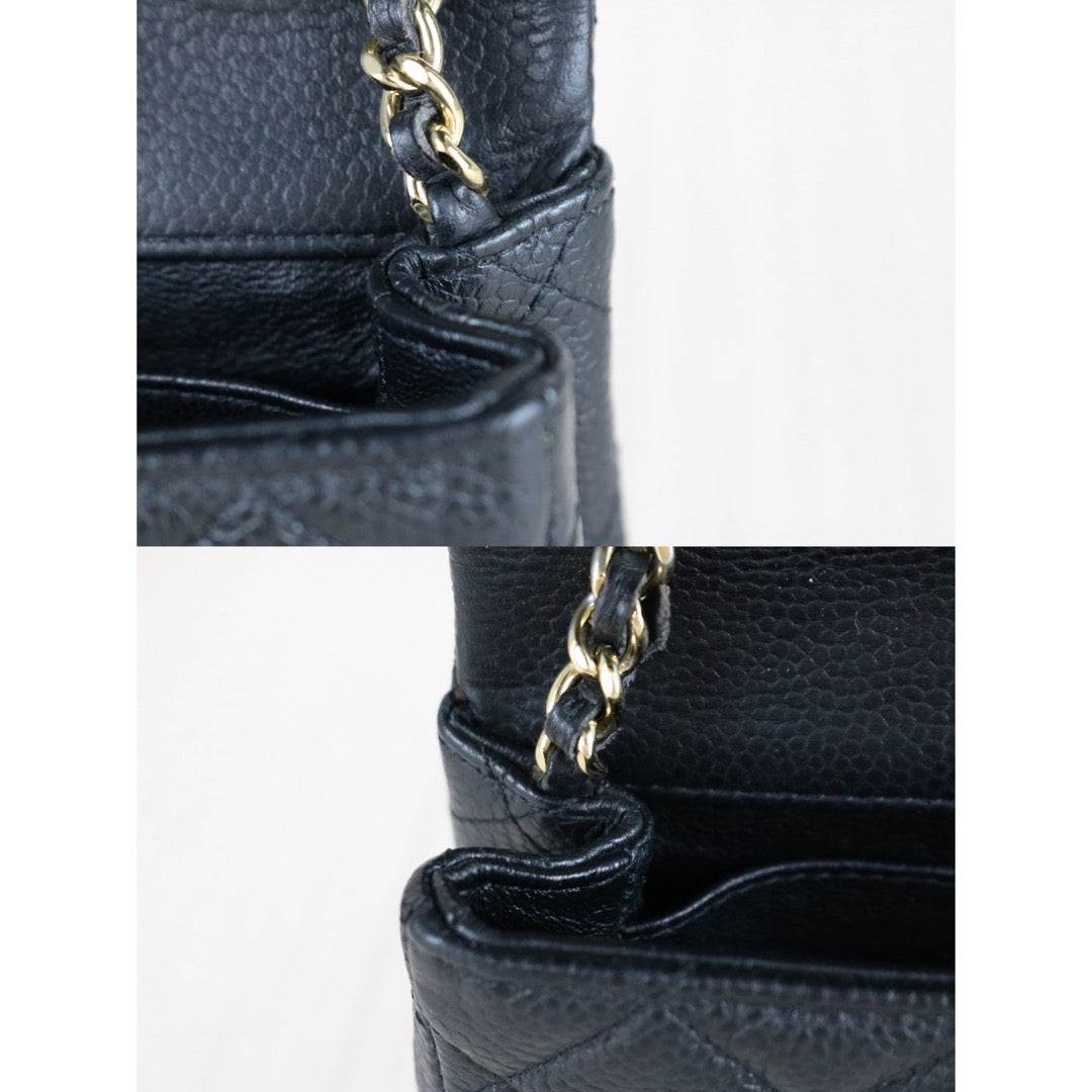 Good ( Rank AB)｜ CHANEL  Matrasse Extra Mini Chain Caviar Skin CF17 Shoulder Bag Made in 2012-2013 Year｜S25110501