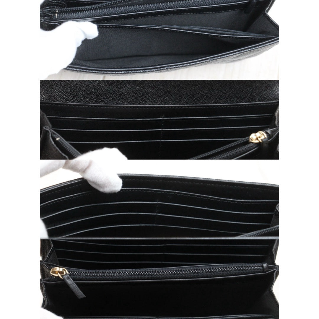 Very Good ( Rank A)｜CHANEL Leboy Caviar Skin Black Long Wallet Made In 2019Year｜25112809