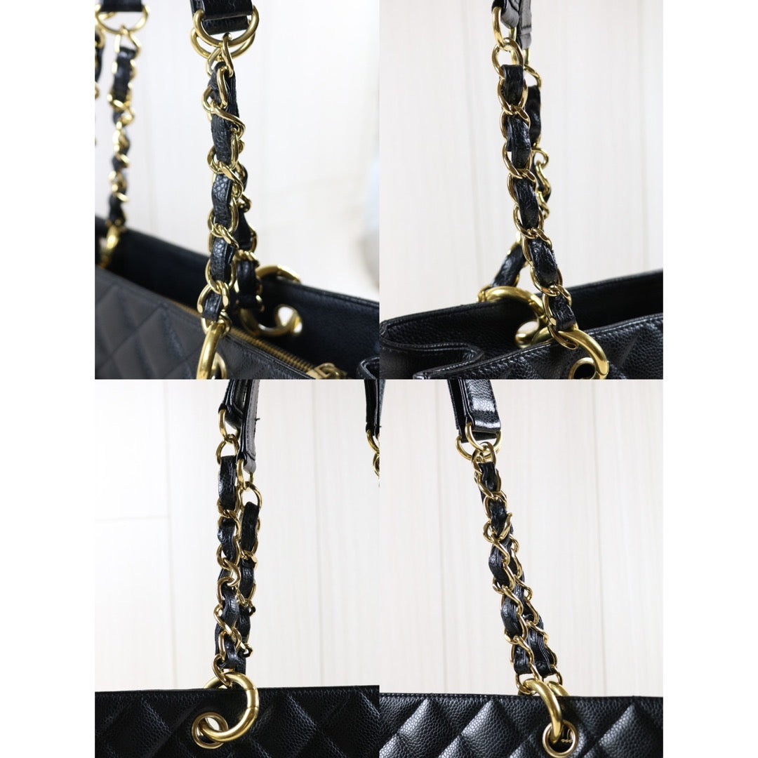 Rank A ｜ CHANEL Matrasse GST Chain Tote Bag Caviar Skin Black  Made In 2006-2008 Year｜S24031805